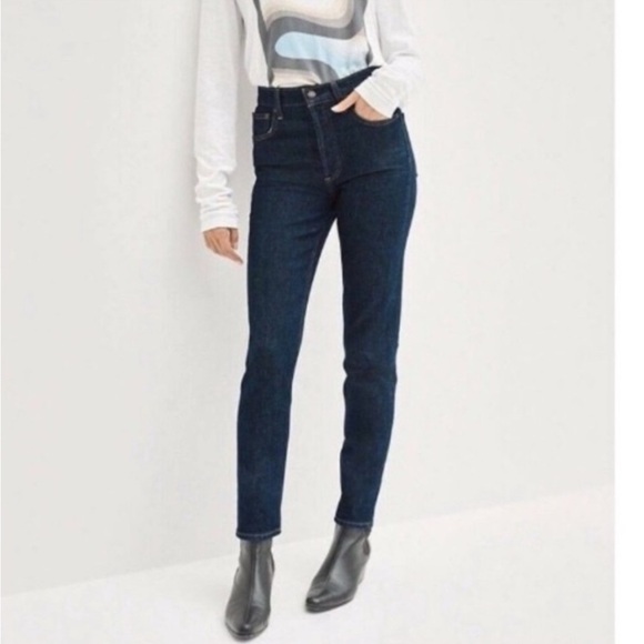 Denim Forum The Yoko High Rise Slim Blue 26W 28L NWOT - Picture 1 of 5